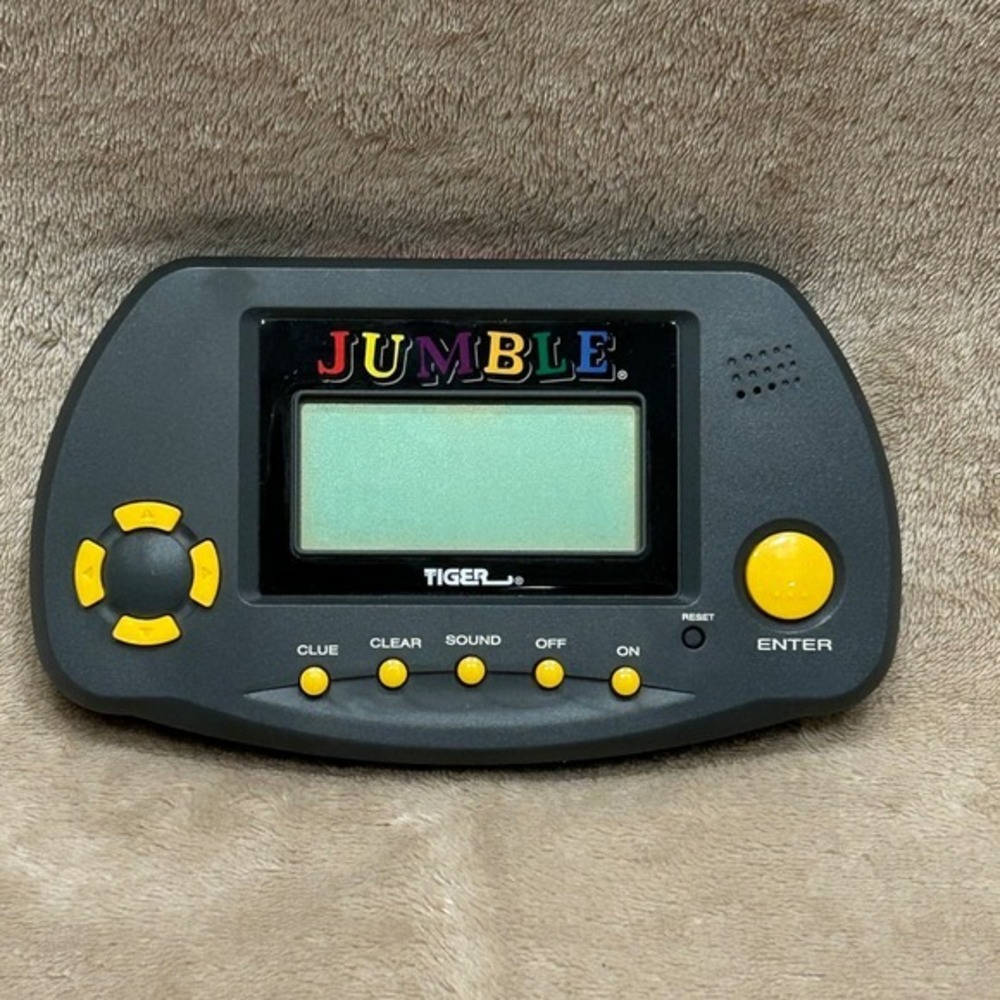 Vintage 1998 Jumble Tiger Handheld Game Electronic Word‎ Game